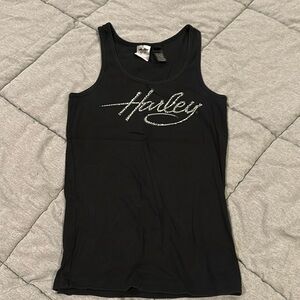 Harley-Davidson tank top. Black with bling. Size L.